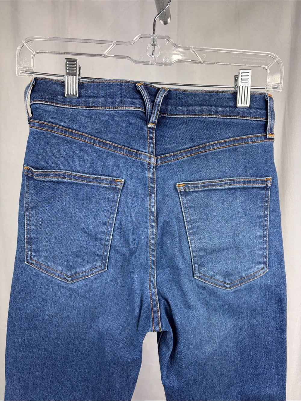 Veronica Beard Carly Kick Flare High Rise Jeans in Bright Blue Wash. - Picture 5 of 10